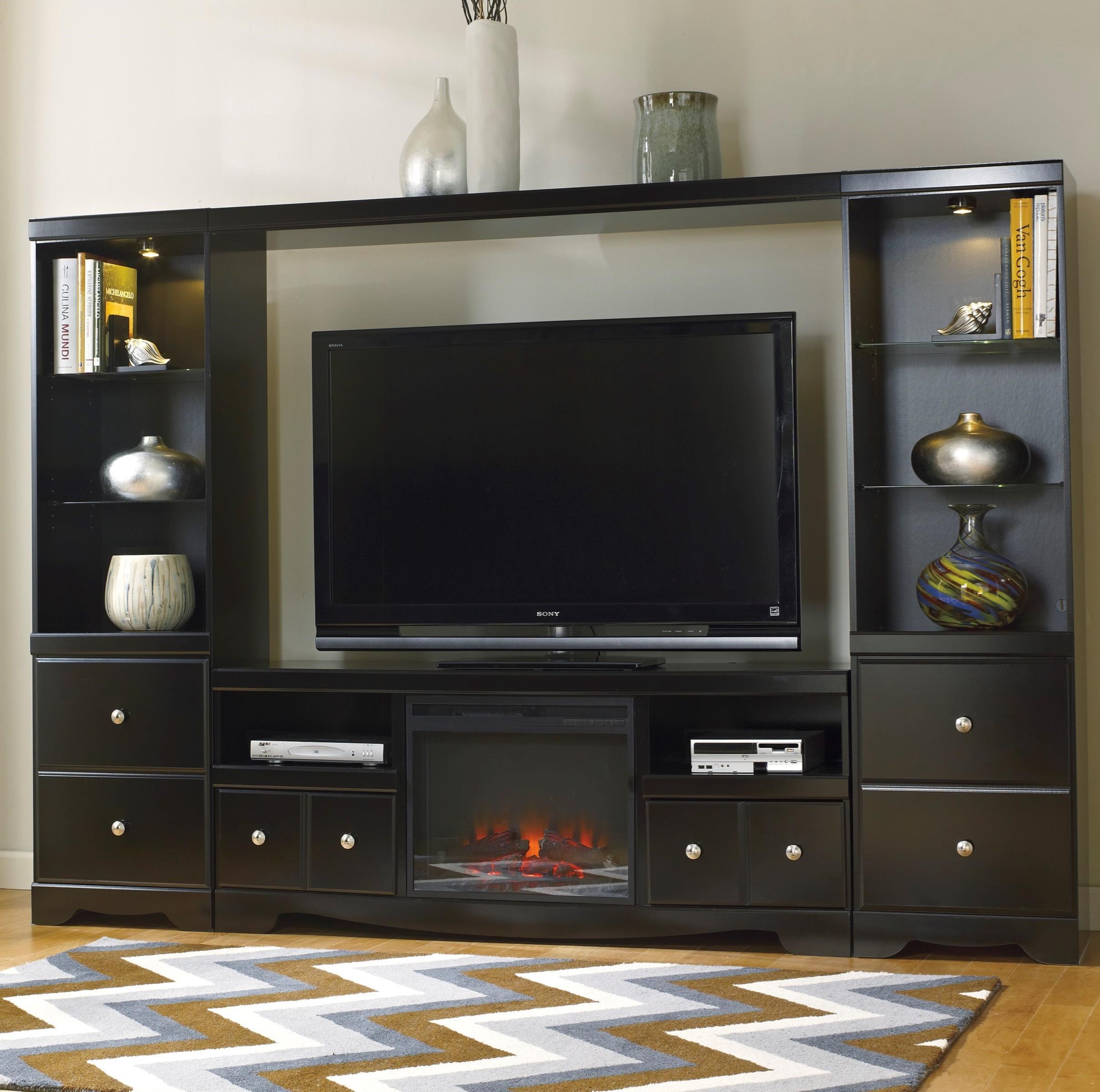 Entertainment Wall Unit With Electric Fireplace Electric Fireplace